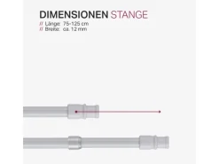 New Bestlivings Cafehausstangen Weiß 75 bis 125 cm