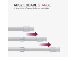 New Bestlivings Cafehausstangen Weiß 75 bis 125 cm