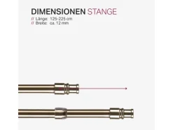 Bestlivings Cafehausstangen Messing Gold 125 bis 225 cm