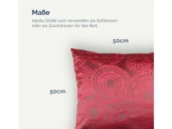 Outlet Bestlivings Dekokissen Punkte 40 x 40 cm Rot