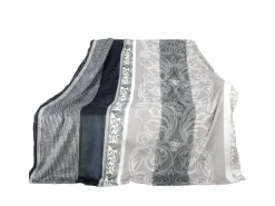 Bestlivings Flanell Kuscheldecke Soft Touch 130 x 170 Bella Casa Hellgrau Ornament