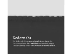 Best Bestlivings Fleecedecke Mit Kedernaht 130 x 170 cm Schwarz