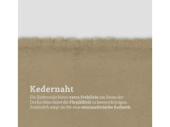 Bestlivings Fleecedecke Mit Kedernaht 130 x 170 cm Taupe