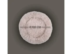 Best Bestlivings Haustierbett Fluffy Ø100cm Hundekissen Öko-Tex Hundebett Katzenbett Beige