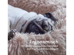 Online Bestlivings Haustierbett Fluffy Ø50cm Hundekissen Öko-Tex Hundebett Katzenbett Anthrazit