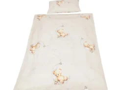 Outlet Bestlivings Kinder Bettwäsche 100 x 135 cm & 40 x 60 cm - Bärchen Beige