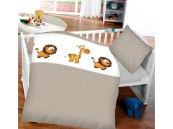 Clearance Bestlivings Kinder Bettwäsche 100 x 135 cm & 40 x 60 cm - Löwe & Giraffe