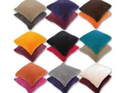 New Bestlivings Kissenhülle Kuschel 50 x 50 cm mit Füllung Orange