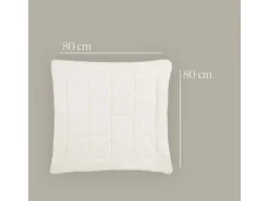 Bestlivings Kissenhülle Lammflor 80 x 80 cm Creme Inklusive Kissen