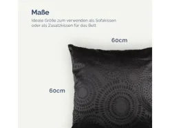 Outlet Bestlivings Kissenhülle Punkte 60 x 60 cm Schwarz