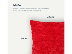Bestlivings Kissenhülle Rose Kuschel 40 x 40 cm