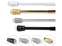 Bestlivings Klemmstange mit Schraubtechnik Weiß 25 bis 40 cm