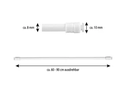 Hot Bestlivings Klemmstangen mit Schraubtechnik Weiß 60 bis 90 cm 4er Pack