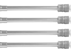 Bestlivings Klemmstangen mit Schraubtechnik Matt Silber 60 bis 90 cm 4er Pack