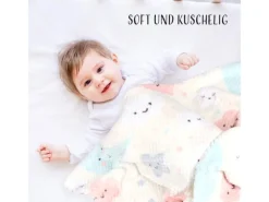 Outlet Bestlivings Kuscheldecke Cashmere Dots Kids Sonne Mond Sterne