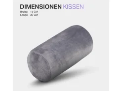 Discount Bestlivings Nackenrolle 16 x 30 cm Grau