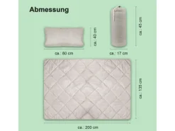 Bestlivings Reise Bettenset 2 Teilig Hellgrau