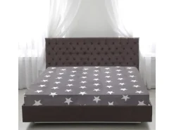 New Bestlivings Spannbettlaken Cashmere Touch - 100 x 200 cm Anthrazit Sterne