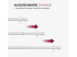 Bestlivings Stilgarnitur Ausziehbar 120 bis 220 cm Weiß