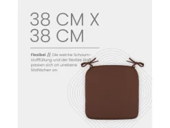 Bestlivings Stuhlkissen Canvas 38 x 38 x 2 cm 6er Pack