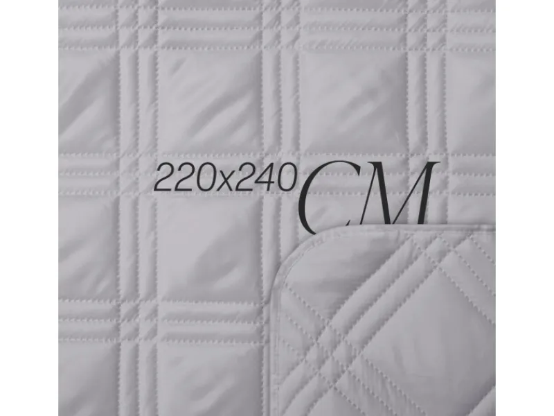 Bestlivings Tagesdecke Uni 220 x 240 cm Hellgrau