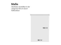 Clearance Bestlivings Thermorollo Verdunkelungsrollo mit Klemmträger 80 x 150 cm Weiß