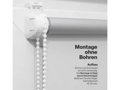 Clearance Bestlivings Thermorollo Verdunkelungsrollo mit Klemmträger 80 x 150 cm Weiß