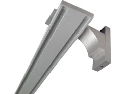 Outlet Bestlivings Vorhangschiene Aluminium inkl. Wandträger Silber 2 Lauf 90 cm