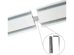 Outlet Bestlivings Vorhangschiene 480 cm Aluminium Weiß 2 Lauf / 4 x 120 cm