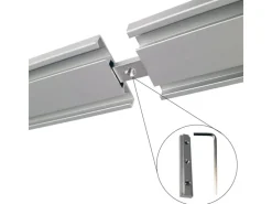 New Bestlivings Vorhangschiene 240 cm Aluminium inkl. Wandträger Silber 2 Lauf / 2 x 120 cm