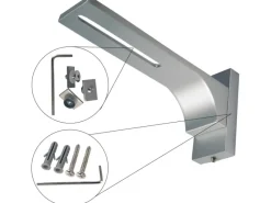 Bestlivings Vorhangschiene 210 cm Aluminium inkl. Wandträger Silber 4 Lauf / 90 cm & 120 cm