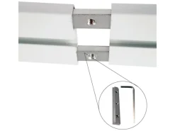 Outlet Bestlivings Vorhangschiene Aluminium 90 cm Weiß 1 Lauf