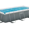 Clearance Bestway Stahlrahmen-Pool Set Steel Pro Max Frame 404x201x100 cm Rechteckig Grau