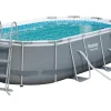 Discount Bestway Stahlrahmen-Pool Set Steel Pro Max Frame GS 427 x 250 x 100 cm Oval Grau