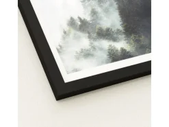 Best Pro Art Bild mit Rahmen Anonymus Foggy Trees 32,5 cm x 32,5 cm