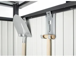 Biohort Metall-Gerätehaus HighLine 3,5 m² Doppeltür Quarzgrau-Metallic