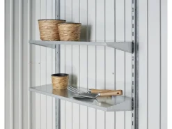 Biohort Metall-Gerätehaus HighLine 3,5 m² Doppeltür Quarzgrau-Metallic