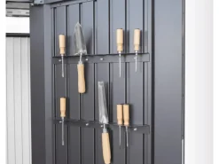 Biohort Metall-Gerätehaus HighLine 3,5 m² Doppeltür Quarzgrau-Metallic