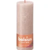 Bolsius Rustik-Kerze Shine 190/68 mm Nebliges Rosa