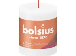 Bolsius Rustik-Kerze Shine 80/68 mm Wolkiges Weiß