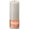 Bolsius Rustik-Kerze Shine 190/68 mm Sandgrau