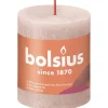 Best Bolsius Rustik-Kerze Shine 80/68 mm Nebliges Rosa