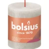 Best Bolsius Rustik-Kerze Shine 80/68 mm Sandgrau