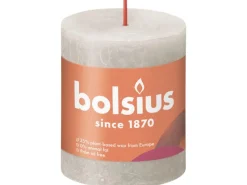 Best Bolsius Rustik-Kerze Shine 80/68 mm Sandgrau