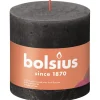 Hot Bolsius Rustik-Kerze Shine 100/100 mm Stürmisches Grau
