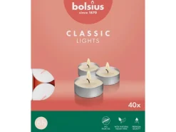 New Bolsius Teelichter in Box Brenndauer 6 Stunden 40 Stück