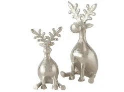 Boltze Deko-Figur Tarnow 2er Set Silber