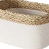 Boltze Deko-Korb Ioana 15 cm x 23 cm x 30 cm Weiß