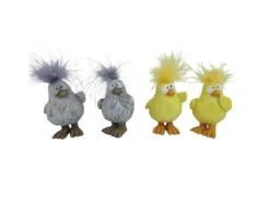 Boltze Figur Bertie, 4-fach Sortiert 7,5 cm x 5 cm x 5,5 cm Grau
