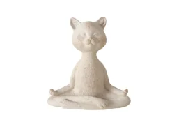 Outlet Boltze Home Deko-Figur Yoga Katze 3-fach Sortiert 15 cm x 6 cm x 14,5 cm Beige